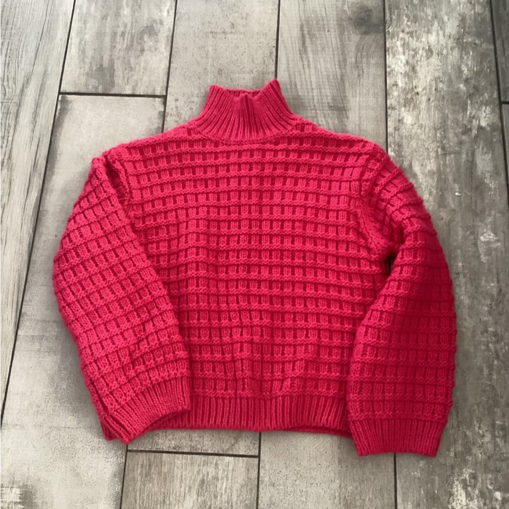 H&M Vibrant Red Turtleneck knitted Sweater size Xsmall #sh